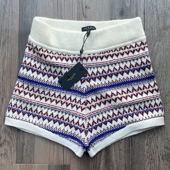 RAG & BONE Willow Wool Fair Isle Hot Short - Picture 5 of 10